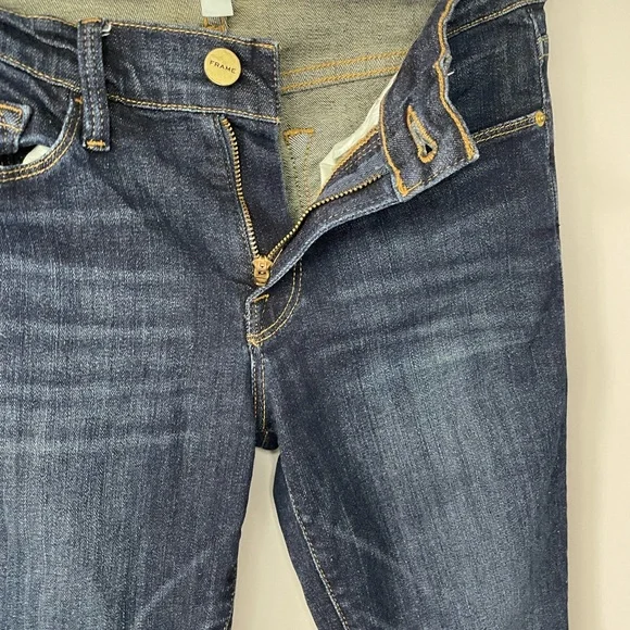 Frame denim Le Skinny de Jeanne dark wash jeans - Picture 5 of 12